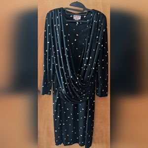 1980s Black & White Cocktail Dress - True Vintage